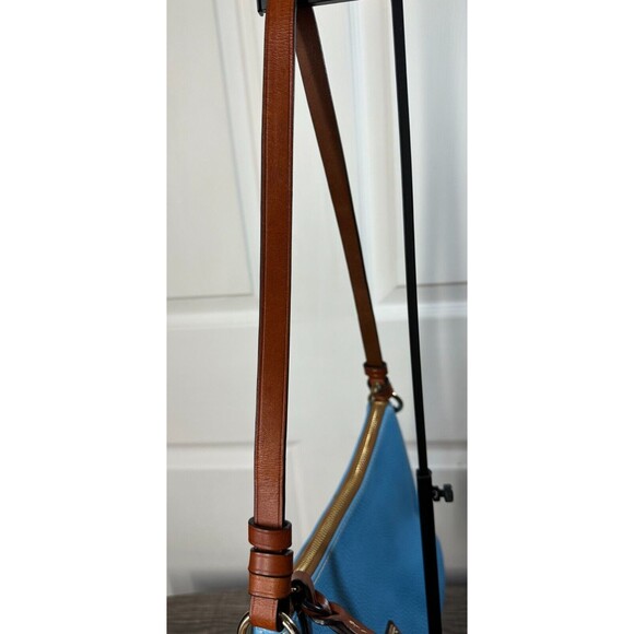 Dooney and Bourke Hobo  Shoulder Bag Turquoise Authentic Pebble Leather - Picture 9 of 9